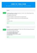 Chem 101  Final Exam 570&plus; &lpar;Latest 2025-2026 Edition&rpar; 100&percnt; Verified Q&A &plus; Answer Key Solutions