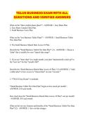 TELUS BUSINESS EXAM WITH ALL   QUESTIONS AND VERIFIED ANSWERS 