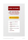 Chem 120 Exam 1 130&plus; &lpar;Latest 2025-2026 Edition&rpar; 100&percnt; Verified Q&A &plus; Answer Key Solutions