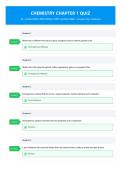 Chemistry Chapter 1 Quiz 45&plus; &lpar;Latest 2025-2026 Edition&rpar; 100&percnt; Verified Q&A &plus; Answer Key Solutions