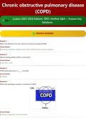 Chronic obstructive pulmonary disease &lpar;COPD&rpar; 95&plus; &lpar;Latest 2025-2026 Edition&rpar; 100&percnt; Verified Q&A &plus; Answer Key Solutions