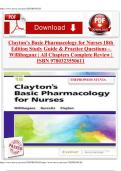 Clayton&rsquo;s Basic Pharmacology for Nurses 18th Edition Study Guide & Practice Questions &ndash; Willihnganz &vert; All Chapters Complete Review &vert; ISBN 9780323550611