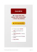 CLG 0010 60&plus; &lpar;Latest 2025-2026 Edition&rpar; 100&percnt; Verified Q&A &plus; Answer Key Solutions
