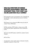 WGU D351 FUNCTIONS OF HUMAN RESOURCE MANAGEMENT OBJECTIVE ASSESSMENT FINAL STUDY SHEET 2026 SOLVED QUESTIONS FULLY CORRECT