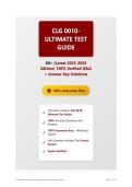 CLG 0010-Ultimate Test Guide 60&plus; &lpar;Latest 2025-2026 Edition&rpar; 100&percnt; Verified Q&A &plus; Answer Key Solutions