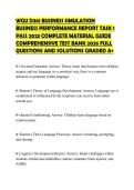 WGU D361 BUSINESS SIMULATION BUSINESS PERFORMANCE REPORT TASK 1 PASS 2023 COMPLETE MATERIAL GUIDE COMPREHENSIVE TEST BANK 2026 FULL QUESTIONS AND SOLUTIONS GRADED A&plus;