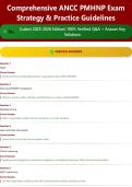 Comprehensive ANCC PMHNP Exam Strategy & Practice Guidelines 70&plus; &lpar;Latest 2025-2026 Edition&rpar; 100&percnt; Verified Q&A &plus; Answer Key Solutions