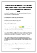 CISA EXAM 2 2026&vert;VERIFIED QUESTIONS AND 100&percnt; CORRECT SOLUTIONS&vert;UPDATED VERSION &excl;&excl;&excl;&vert;A&plus; GRADED&vert;EXAM READY&vert;95&percnt; SUCCESS RATE