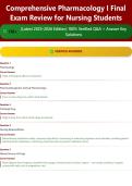 Comprehensive Pharmacology I Final Exam Review for Nursing Students 170&plus; &lpar;Latest 2025-2026 Edition&rpar; 100&percnt; Verified Q&A &plus; Answer Key Solutions