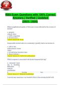 RBS Exam Questions with 100&percnt; Correct Answers &ndash; Verified and Updated for 2025&sol;2026