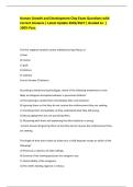 Human Growth and Development Clep Exam Questions with Correct Answers &vert; Latest Update 2026&sol;2027 &vert; Graded A&plus; &vert; 100&percnt; Pass&period;