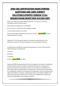 2026 CISA CERTIFICATION EXAM&vert;VERIFIED QUESTIONS AND 100&percnt; CORRECT SOLUTIONS&vert;UPDATED VERSION &excl;&excl;&excl;&vert;A&plus; GRADED&vert;EXAM READY&vert;95&percnt; SUCCESS RATE