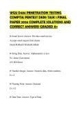 WGU D484 PENETRATION TESTING COMPTIA PENTEST DKN1 TASK 1 FINAL PAPER 2026 COMPLETE SOLUTIONS AND CORRECT ANSWERS GRADED A&plus;