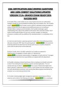 CISA CERTIFICATION 2026&vert;VERIFIED QUESTIONS AND 100&percnt; CORRECT SOLUTIONS&vert;UPDATED VERSION &excl;&excl;&excl;&vert;A&plus; GRADED&vert;EXAM READY&vert;95&percnt; SUCCESS RATE