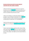 PRE-SOLO &lpar;FLYING SOLO&rpar; WRITTEN EXAM COMPLETE QUESTIONS AND 100&percnt; CORRECT ANSWERS &vert; VERIFIED EXAM QUESTIONS