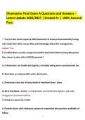 Divemaster Final Exam A Questions and Answers &ndash; Latest Update 2026&sol;2027 &vert; Graded A&plus; &vert; 100&percnt; Assured Pass&period;