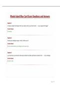 Rhode Island Blue Card Exam Questions and Answers&period;