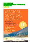  test bank of Medical-Surgical Nursing&colon;   Concepts for Clinical Judgment and Collaborative Care 11th  Edition by Ignatavicius  Chapters 1-69