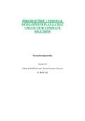  WGU D218 TASK 1 PERSONAL DEVELOPMENT PLAN &vert;LATEST UPDATE WITH COMPLETE SOLUTIONS