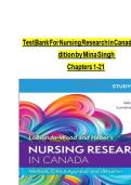 TEST BANK - LoBiondo-Wood and Haber's Nursing Research in Canada&colon; Methods&comma; Critical Appraisal&comma; and Utilization&comma; 5e&period; 5th Edition Singh