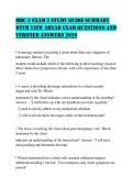 MDC 3 EXAM 2 STUDY GUIDE SUMMARY WITH VIEW AHEAD EXAM QUESTIONS AND VERIFIED ANSWERS 2026