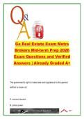 GA Real Estate Metro Brokers Mid-Term Prep &lpar;2026&rpar; &ndash; 120 Questions on Property Law&comma; Estates & Land Descriptions