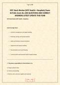 NYC Stock Worker &lpar;NYC Health &plus; Hospitals&rpar; Exam ACTUAL Exam ALL 200 QUESTIONS AND CORRECT ANSWERS LATEST UPDATE THIS YEAR