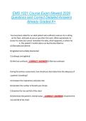 EMS 1021 Course Exam Newest 2026  Questions and Correct Detailed Answers  Already Graded A&plus; EMS 1021 Course Exam Newest 2026  Questions and Correct Detailed Answers  Already Graded A&plus; 