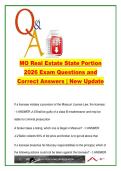 MO Real Estate State Portion Exam &lpar;2026&rpar; &ndash; 250&plus; Questions on Missouri License Law&comma; MREC Rules & Trust Accounts