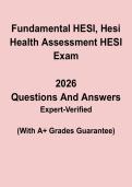 HESI Health Assessment Practice Questions 2026 &ndash; Comprehensive Nursing Physical Assessment Review
