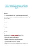 NAHQ Practice CPHQ Questions and Correct  Detailed Answers Already Graded A&plus; Newest  2026 