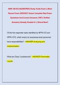 AWR 358-W &lpar;HAZWOPER&rpar; Study Guide Exam &vert;&vert; Most  Recent Exam 2026&sol;2027 Actual Complete Real Exam  Questions And Correct Answers &lpar;100&percnt; Verified  Answers&rpar; Already Graded A&plus; &vert;&vert; Brand New&excl;&excl;