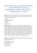 NUR 634 Final Exam Actual Exam QUESTIONS AND ANSWERS 2026 &vert; Advanced Pathophysiology &vert; Complete Q&A Graded A&plus; &vert; Pass Guaranteed - A&plus; Graded
