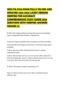 WGU PA D320 EXAM FULLY SOLVED AND UPDATED 2025 2026 LATEST VERSION VERIFIED FOR ACCURACY COMPREHENSIVE STUDY GUIDE 2026 QUESTIONS WITH VERIFIED ANSWERS GRADED A&plus;