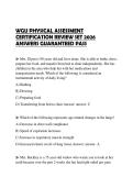 WGU PHYSICAL ASSESSMENT CERTIFICATION REVIEW SET 2026 ANSWERS GUARANTEED PASS