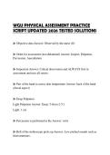 WGU PHYSICAL ASSESSMENT PRACTICE SCRIPT UPDATED 2026 TESTED SOLUTIONS