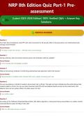NRP 8th Edition Quiz Part-1 Pre-assessment 35&plus; &lpar;Latest 2025-2026 Edition&rpar; 100&percnt; Verified Q&A &plus; Answer Key Solutions