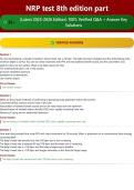 NRP test 8th edition part 35&plus; &lpar;Latest 2025-2026 Edition&rpar; 100&percnt; Verified Q&A &plus; Answer Key Solutions