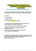 RASMUSSEN MENTAL HEALTH EXAM 2 QUESTIONS AND ANSWERSLATEST 2026 UPDATE