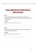 Emergency Medical Responder 7th Edition AAOS Exam Questions and Answers&period;
