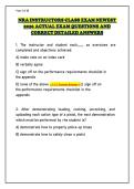 NRA INSTRUCTORS CLASS EXAM NEWEST 2026 ACTUAL EXAM QUESTIONS AND CORRECT DETAILED ANSWERS