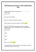 STEPP Questions And Answers - 100&percnt; Verified Solution 2026