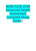 NURS 5220 2026 Advanced Health Assessment Complete Study Guide