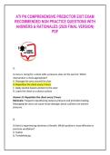ATI PN COMPREHENSIVE PREDICTOR EXIT EXAM  RECOMMENDED NGN PRACTICE QUESTIONS WITH  ANSWERS & RATIONALES &lpar;2026 FINAL VERSION&rpar;  PDF 