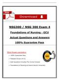 Package deal for NSG300 &sol; NSG 300 Exam 1&comma;2and 4 Foundations of Nursing - GCU  Actual Questions and Answers  100&percnt; Guarantee Pass️️ 