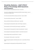 Disability Statistics - IAAP CPACC Body of Knowledge 2026 Questions and Answers&period;