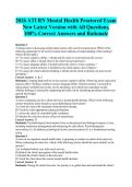 2026 ATI RN Mental Health Proctored Exam  New Latest Version with All Questions&comma;  100&percnt; Correct Answers and Rationale 