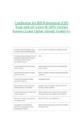 Certification for IRB Professionals &lpar;CIP&rpar; Exam
