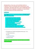 PREHOSPITAL TRAUMA LIFE SUPPORT &lpar;PHTLS&rpar;  CERTIFICATION EXAM PRACTICE QUESTIONS AND  ANSWERS&colon; THE MOST RECENT AND COMPREHENSIVE  VERSION WITH VERIFIED ANSWERS&semi; GUARANTEED  PASS WITH INSTANT PDF DOWNLOAD&period;