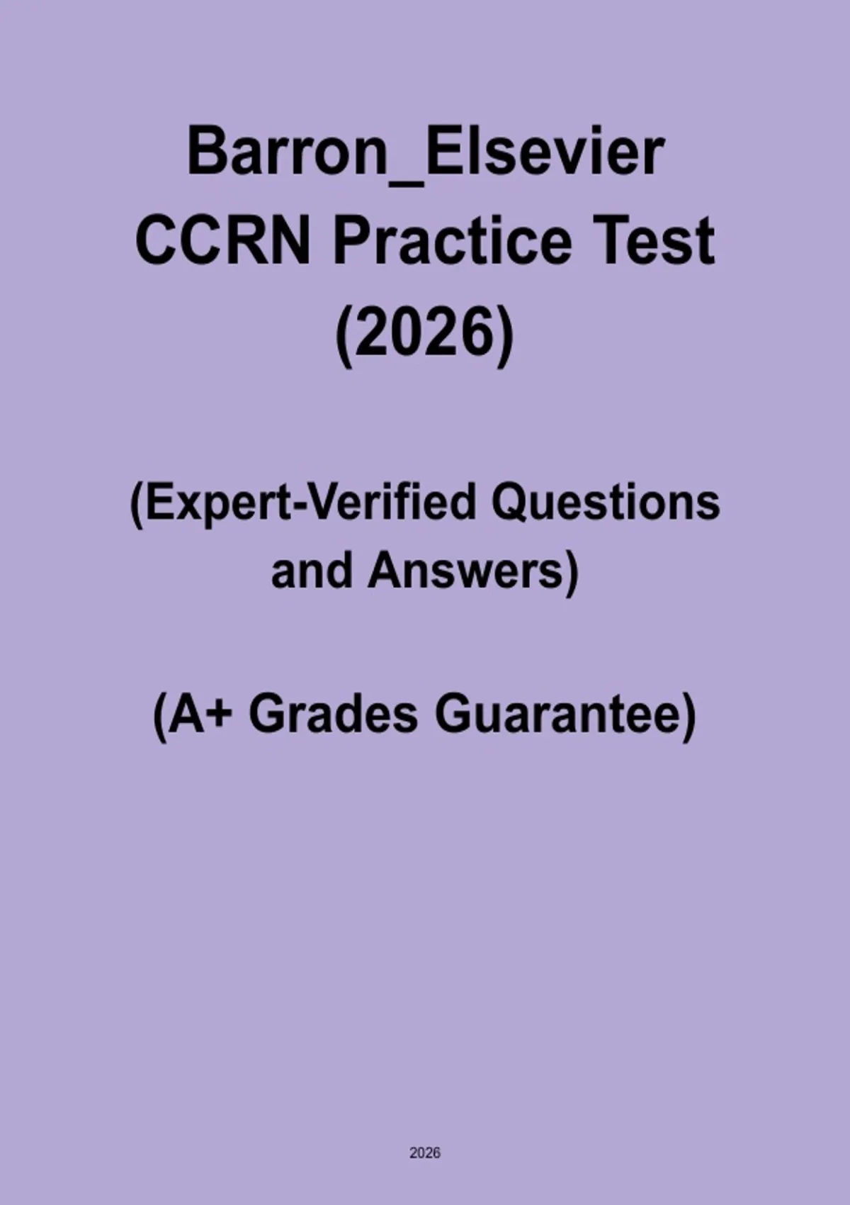 Barron & Elsevier CCRN Practice Test PDF | Critical Care Nursing Exam ...